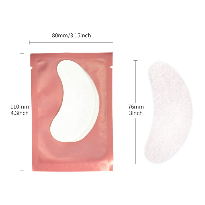 INC 50 Pairs Pink Hydrogel Eye Patch Eyelash Extension Natural Lint Free under Eye Gel Pads Lash Extension Supplies & Beauty Tools