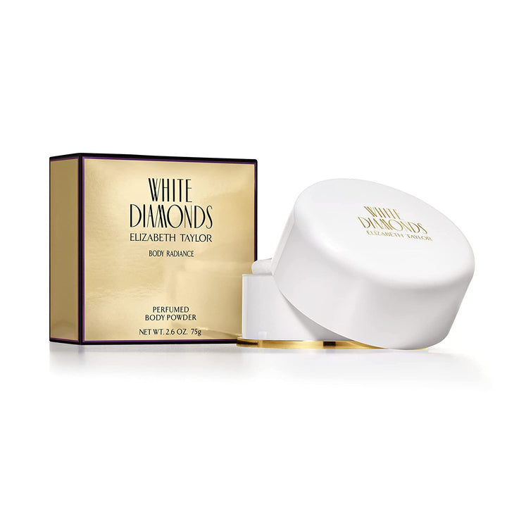 Body Powder for Women by , White Diamonds, Fragrance with Body Puff, 2.6 Oz