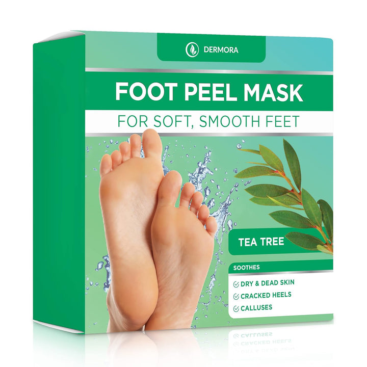 Foot Peel Mask - 2 Pack of Regular Size Skin Exfoliating Foot Masks for Dry, Cracked Feet, Callus, Dead Skin Remover for Baby Soft Feet, Original Scent