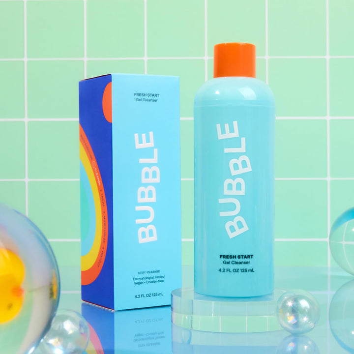 Fresh Start Gel Face Wash - Gentle PHA Exfoliating Facial Cleanser to Reduce Oil + De-Clog Pores - Daily Face Cleanser with Aloe Vera to Soothe Sensitive Skin - Vegan Skin Care (125Ml)