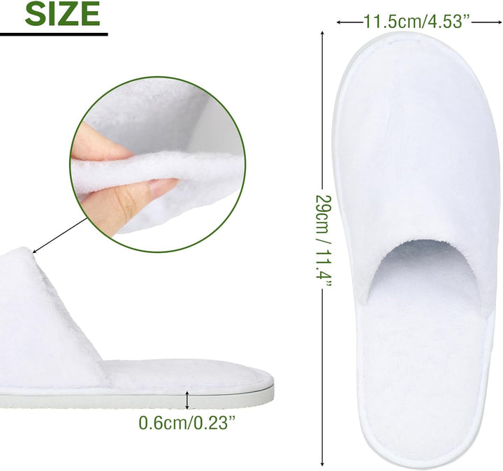 10PCS Unisex Guest Disposable Slippers, SPA Cotton Slipper, Hotel Bath Slippers Disposable, Travel Bulk Guest House Slipper for Shoeless Home, Travel, Hotel or Commercial