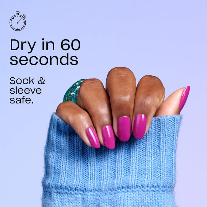Rapidry Quick Dry Nail Polish Colors | Opaque, Crème, Shimmer Shades with Clear Protective Base & Shine-Boosting Top Coat | Vegan, Smudge Proof, and Fast Drying in 60 Seconds