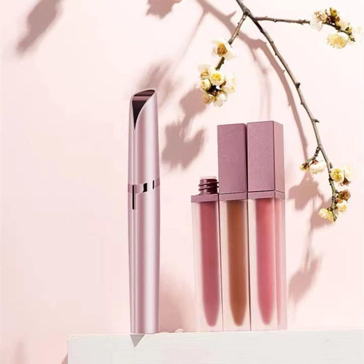 Women'S Electric Eyebrow Hair Remover, LED Light, Stainless Steel Blade, Rechargeable, Anti-Allergenic, Multi-Functional, Clean Skin, No Pulling