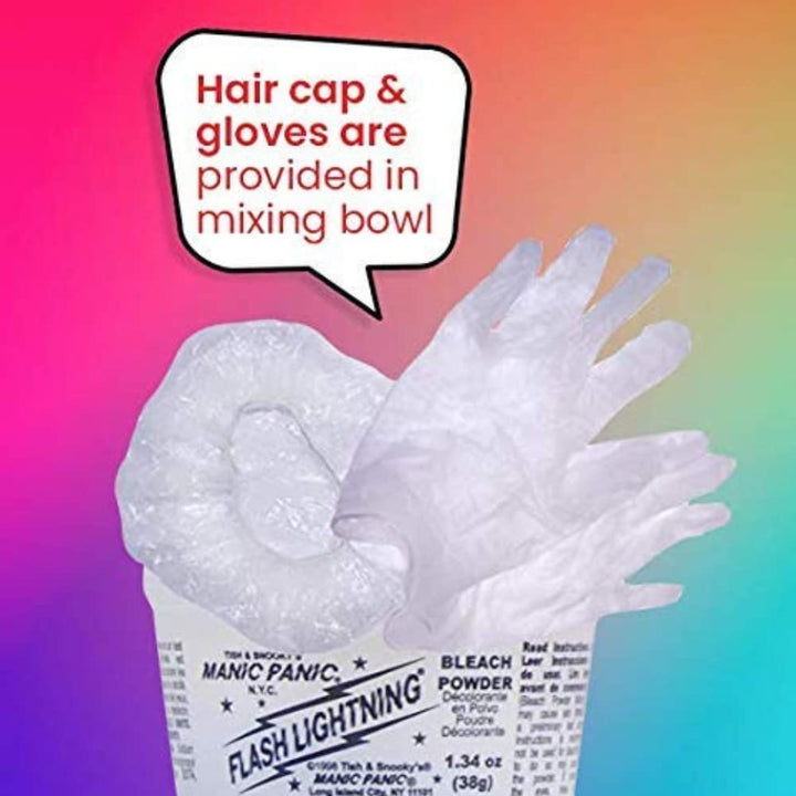 Flash Lightning Super Strength Bleach Kit - 40 Volume Developer + Bleach Powder - Hair Lightener for Dark Hair + Lifting up to 7 Levels - Vegan & Cruelty Free