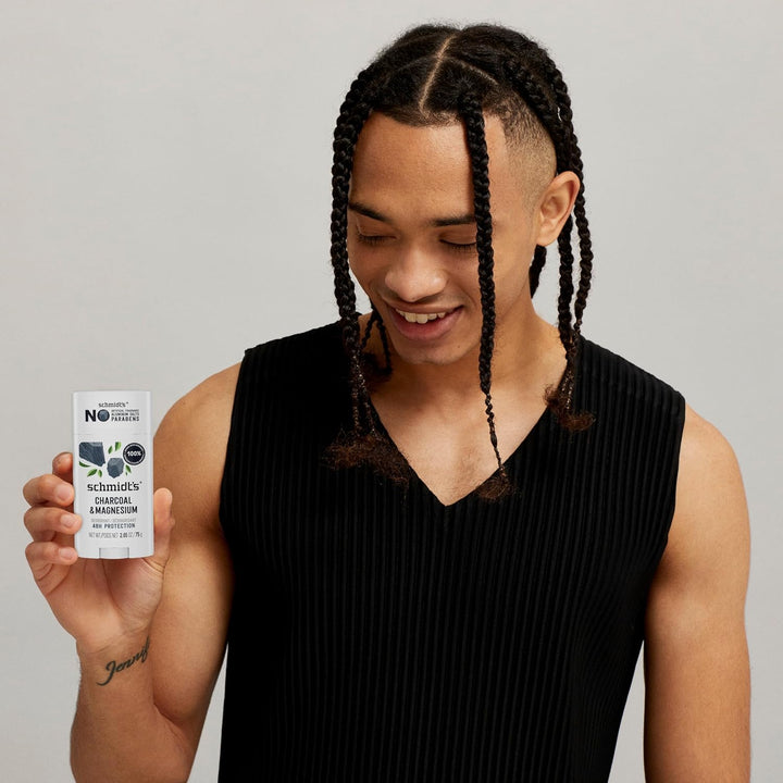 Aluminum-Free Vegan Deodorant Charcoal & Magnesium with 48 Hour Odor Protection, 2 Count for Women and Men, Natural Ingredients, Cruelty-Free, 2.65 Oz, Pack of 2