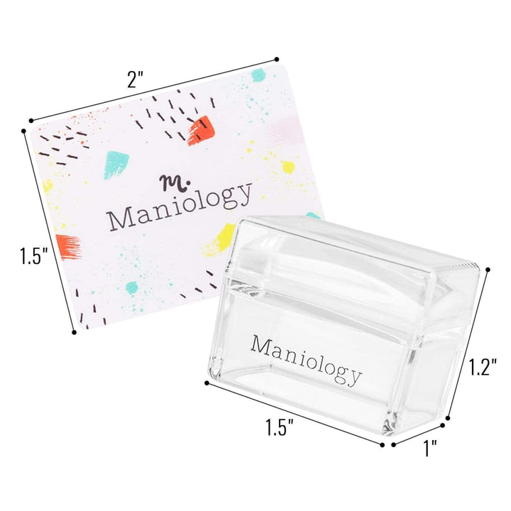 Ice Cube Clear Rectangular Stamper with Scraper Card | Essential Transparent Nail Stamping Tool for Precise Nail Art Stamp Design Transfer & Placement