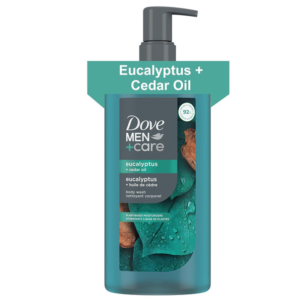 Body Wash Eucalyptus & Cedar Oil Plant-Based Moisturizing Body Wash for Men, 26Oz