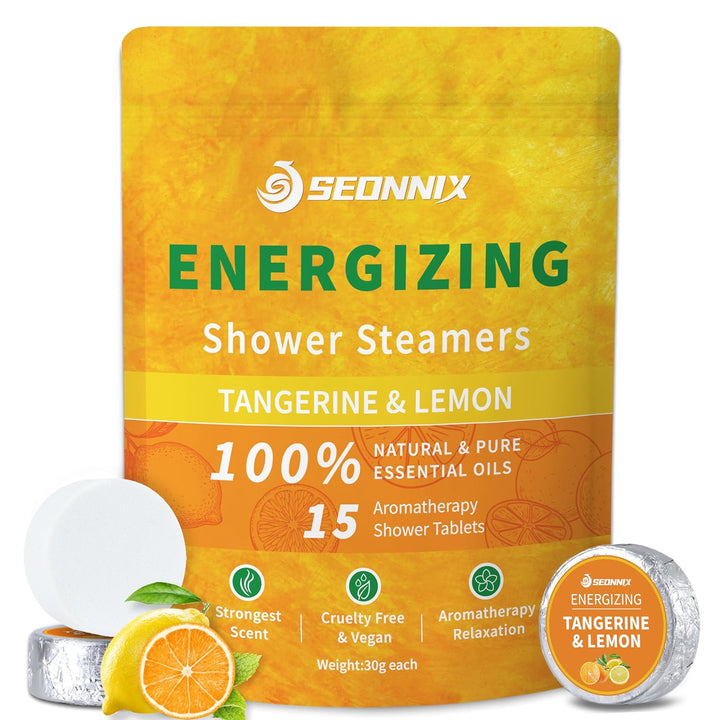Shower Steamers Aromatherapy 15 Pack, Menthol & Eucalyptus Shower Bombs with Natural Essential Oils, Quick Relief Nasal Congestion, Relaxation & Self Care Gifts for Women & Men