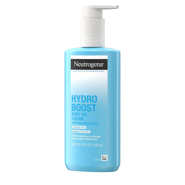 Hydro Boost Body Moisturizing Gel Cream with Hyaluronic Acid, Non-Greasy & Fast Absorbing, Lightweight Hydrating Body Lotion for Normal to Dry Skin, Fragrance-Free, 16 Oz