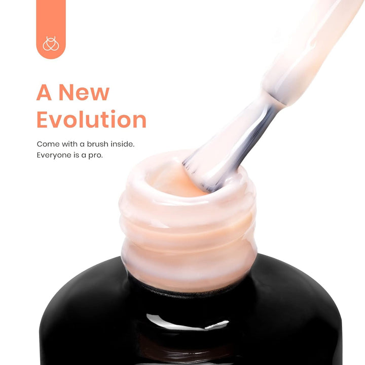 Beetles Builder Gel for Nails-Cover Nude Translucent 7 in 1 Nail Thickening Strengthening Building Apex for Beginner DIY Salon at Home,Natural Nude Builder Nail Gel, UV & LED Lamp Cured Needed