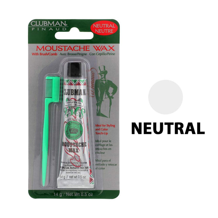 Moustache Wax Hang Pack, Neutral Color 0.5 Oz X 3 Packs