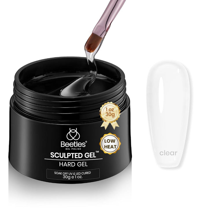 Beetles Builder Gel Nude Pink Sculpted Gel High Hardness for Nail Extension Broken Repair Protection Durable for Home Salon UV LED Lamp Cured Nail DIY Art Manicure 1 Oz