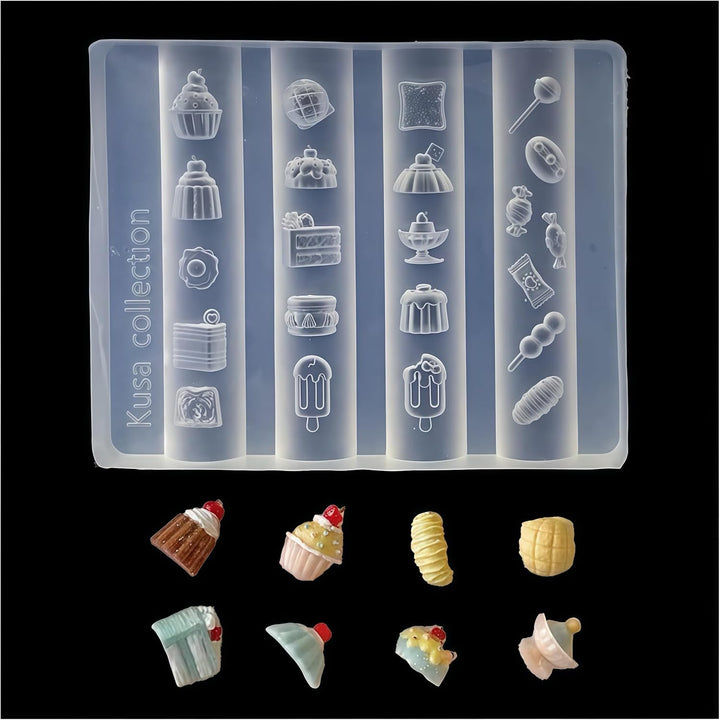 3D Cream Nail Mold Silicone Tools Lace Nails Charms Resin Molds Art for Accessories Supplies