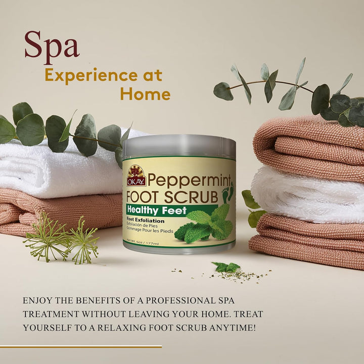 Peppermint Foot Scrub - Exfoliating Foot Scrub, Foot Exfoliator, Great for Cracked Heels, Pedicures, Dead Skin Remover, Exfoliant for Calluses, Moisturizer for Dry Skin - 6 Oz (Pack of 1)