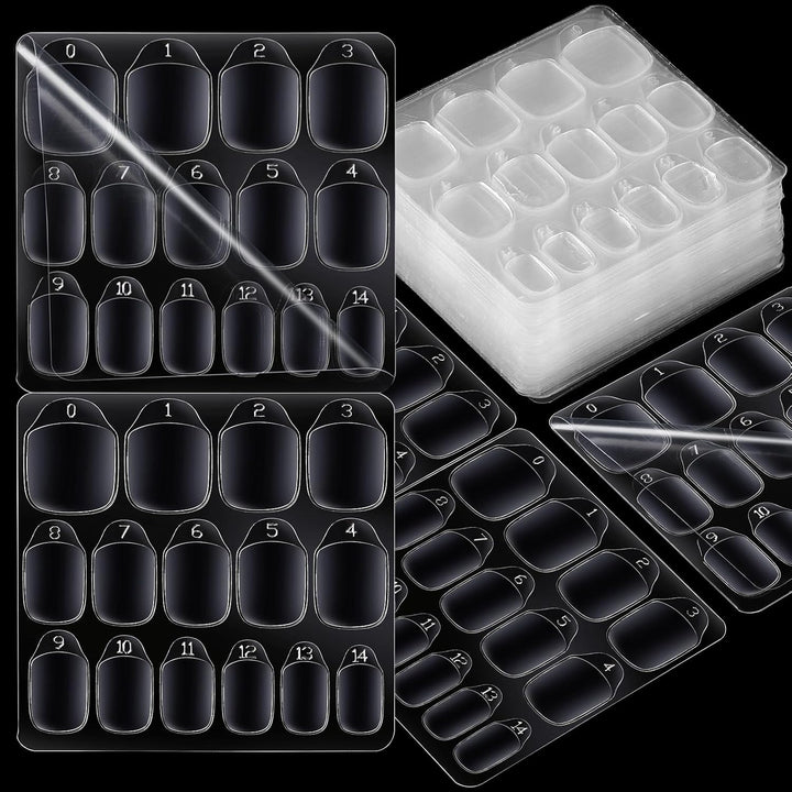 600Pcs Press on Nail Adhesive Tabs, 15 Sizes of Nail Stickers for Press On, Press on Nails Stickers Press on Nail Sticky Tabs for Nails, Nail Glue Stickers Nail Glue Tabs, 40 Sheets