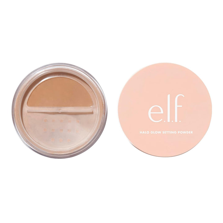 Halo Glow Soft Focus Setting Powder, Silky Setting Powder for Creating Soft Glow without Shine, Smooths Pores & Lines, Light