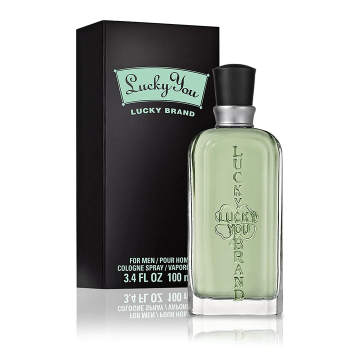 Lucky You Cologne Spray for Men, Day or Night Casual Scent with Bamboo Stem Fragrance Notes, 3.4 Fl Oz
