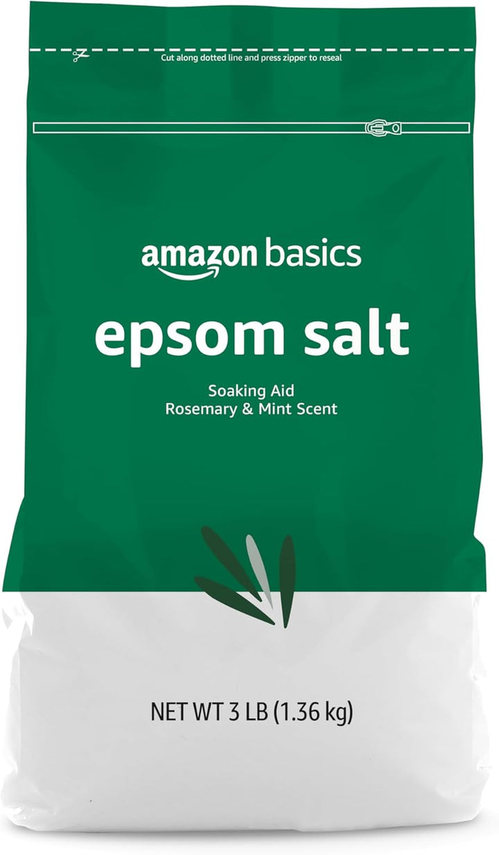 Epsom Salt Soaking Aid, Rosemary & Mint Scent, 3 Pound (Pack of 1) (Previously Solimo)