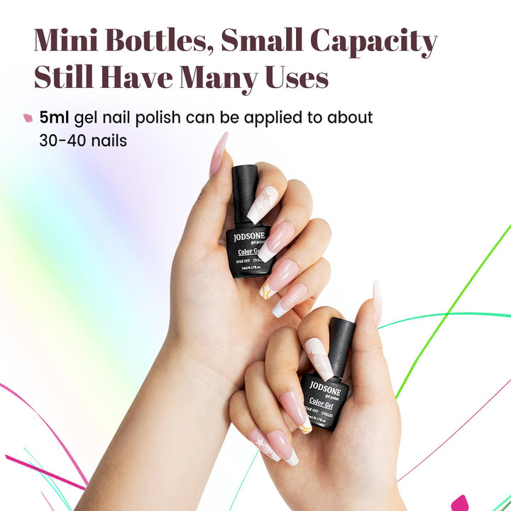 36 PCS Gel Nail Polish Set-32 Colors Gel Polish Kit Base Coat Glossy Matte and Glitter Top Coat Nail Polish Set Green Blue Red Pink Collection Gifts for Women