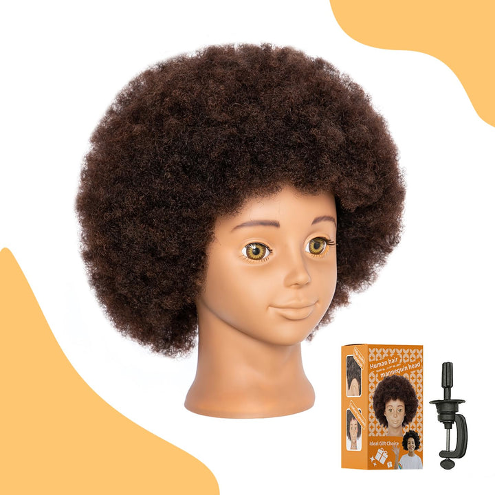 26"-28" Mannequin Head Styling Mannequin Head for Hair Styling and Free Table Stand Training Head Manikin Cosmetology Doll Head with Long Fiber Hair Hairdresser Practice Head for Stylist