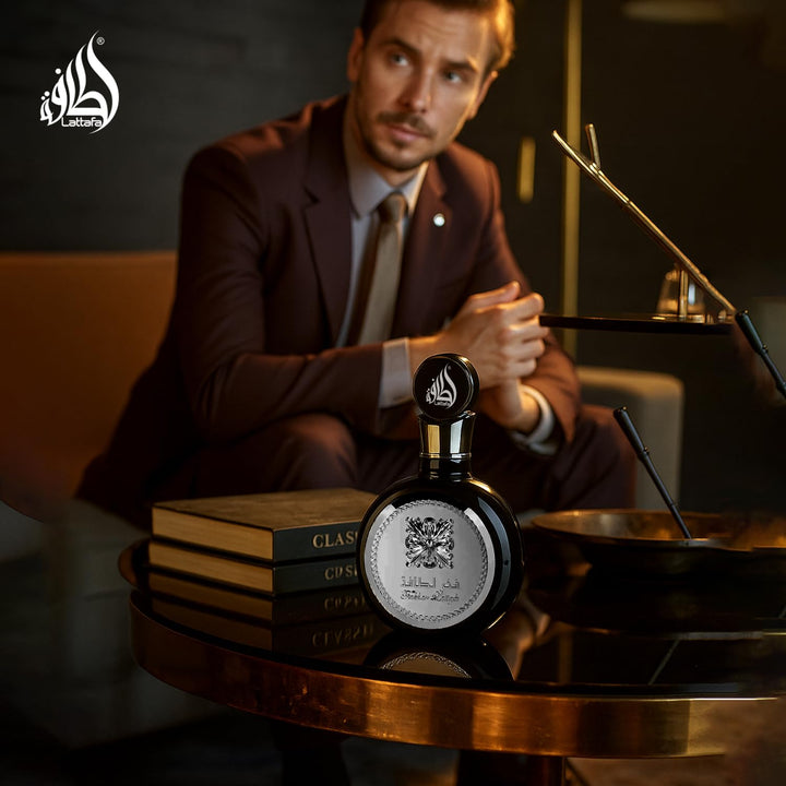 Fakhar - Fresh, Fruity, Bergamot, Amber Wood - Eau De Parfum Long-Lasting Fragrance for Men, 3.40 Ounce / 100 Ml