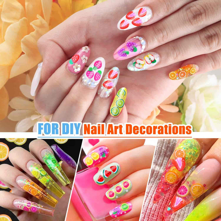 12000 Pcs 15 Styles Assorted Fimo Slices for DIY Slime, Nail Art, Lip Gloss & Cellphone Decorations