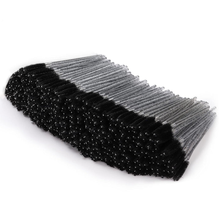 300 Disposable Mascara Wands Eyelash Brush Spoolies for Eye Lash Extension, Eyebrow and Makeup Crystal