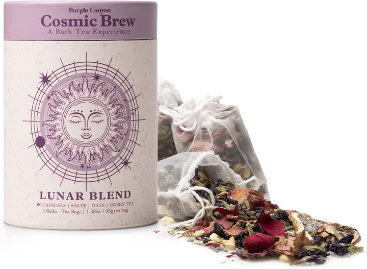 Solar Blend Bath Tea by  | 3 Reviving Bath Soaks with Eucalyptus, Peppermint, Calendula, and Dried Flowers | Self Care Gifts for Women