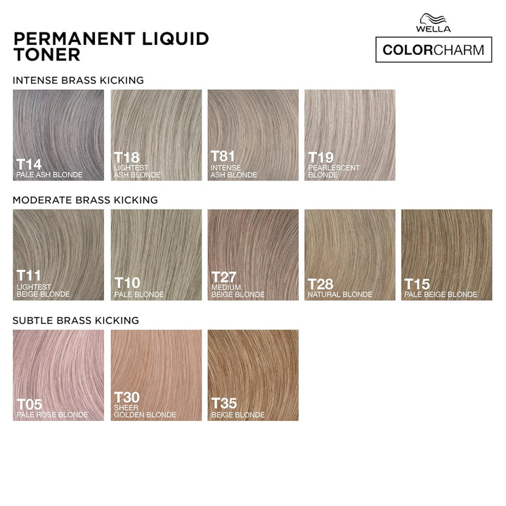 COLORCHARM Permanent Liquid Hair Toners | Neutralize Brass | Healthy-Looking Blondes Tones | Vegan & Free of Parabens | 1.4 Floz
