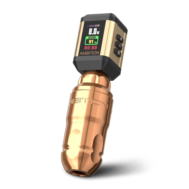 Lutin Rotary Tattoo Machine with Korall Tattoo Power Supply 2200Mah Straight Drive Bar - Wireless Tattoo Machine Short Tattoo Pen with Brushless Motor with RCA Cord for Tattoo Artist