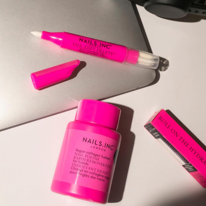 File, Edit, Delete 3-In-1 Corrector Pen, Cuticle Pusher, Nail Shaper, Nail Polish Remover, Precision Pointed Tip, Easy Clean Up, Replaceable Fine Pen Tips, Clean Gentle Formula, 0.13 FL