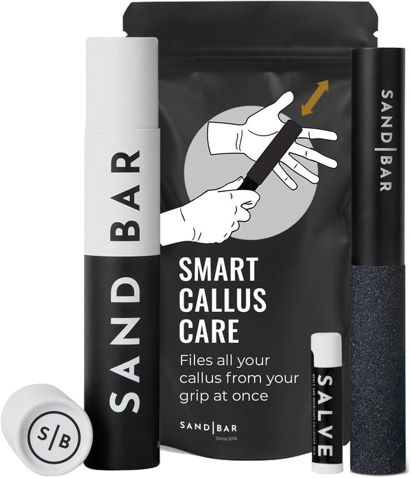 Callus Remover File for Hands - Durable Aluminum Tool for Callus Care and Dead Skin Removal - Includes Nourishing Salve - Ideal for Athletes, Climbers, and Gym Enthusiasts