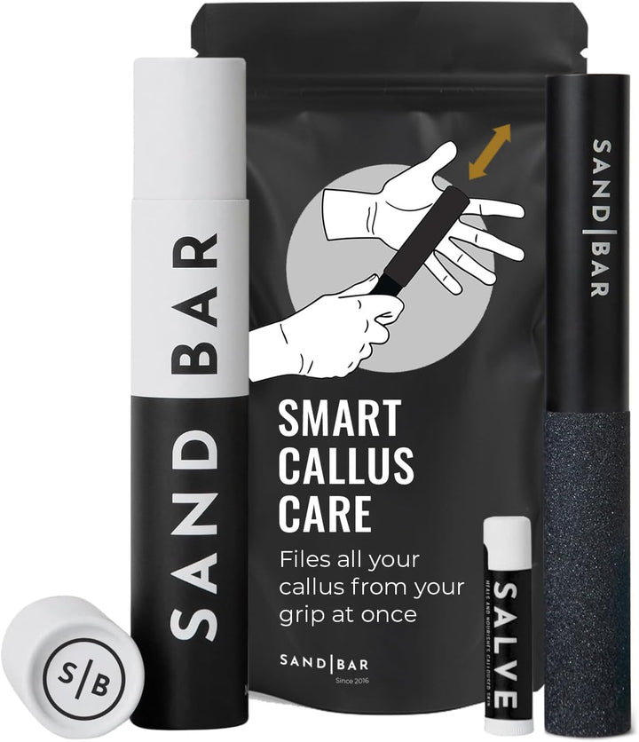 Callus Remover File for Hands - Durable Aluminum Tool for Callus Care and Dead Skin Removal - Includes Nourishing Salve - Ideal for Athletes, Climbers, and Gym Enthusiasts