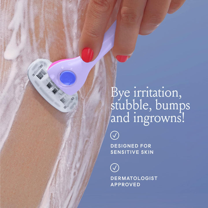 Razors for Women Shave Kit – Women’S Razor + 4 X 5-Blade Razor Refills + Magnetic Holder – Dreampop