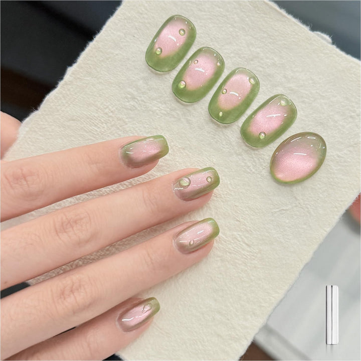 Glassy Cat Eye Gel Nail Polish, 16Ml Glitter Holographic UV Gel Polish with Magnet, Reflective Translucent, 2341 Silvery Moonlight