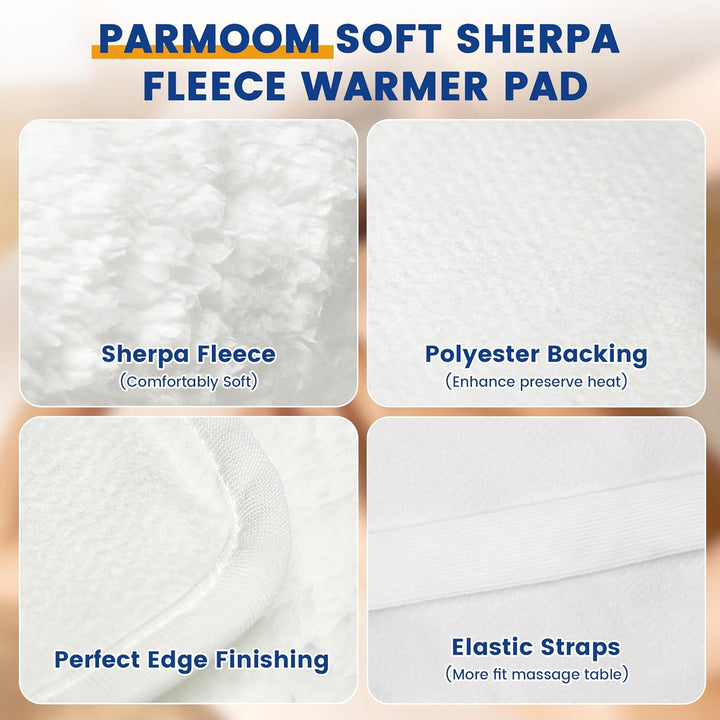 Massage Table Warmer Heating Pad Professional Massage Bed Warmer with 4 Timer, 8 Heat Settings, Overheat Protection for Massage Bed & Spa, Thickened & Soft Fleece, 30" X 71"