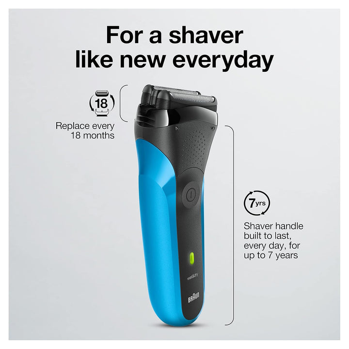 Electric Razor for Men, Series 3 310S Electric Foil Shaver, Rechargeable, Wet & Dry