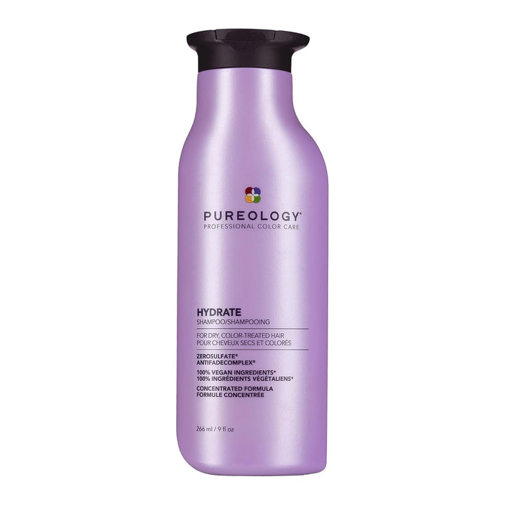 Hydrate Shampoo - for Dry or Color Treated Hair, Moisturizing Shampoo for Hydration & Softness, with Rose Extract & Green Tea, Vegan & Sulfate-Free