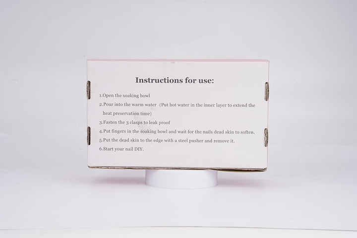 Nail Soaking Bowl, 2PCS Soak off Gel Polish Dip Powder Remover Manicure Bowl with Triangle Cuticle Peeler and Stainless Steel Cuticle Pusher Nail Art Tool (Pink)