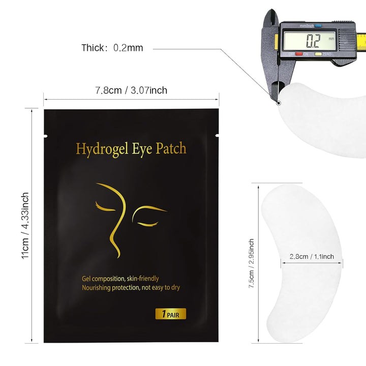 120 Pairs Hydrogel under Eye Patches, Gel Eye Pads Lash Extensions, Lint Free Eyelash Lash Lift Pads for Eyelash Extension Supplies Tools