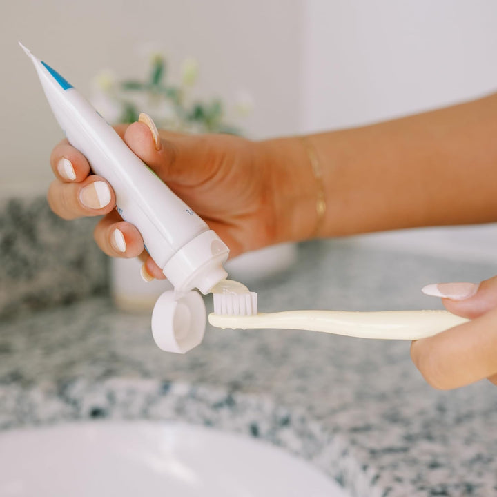 Infant-To-Toddler Toothbrush Set, Soft & Gentle Manual Toothbrushes for Baby, Green/Dark Blue/Ecru/Blue, BPA Free, 0-3 Years – 4-Pack