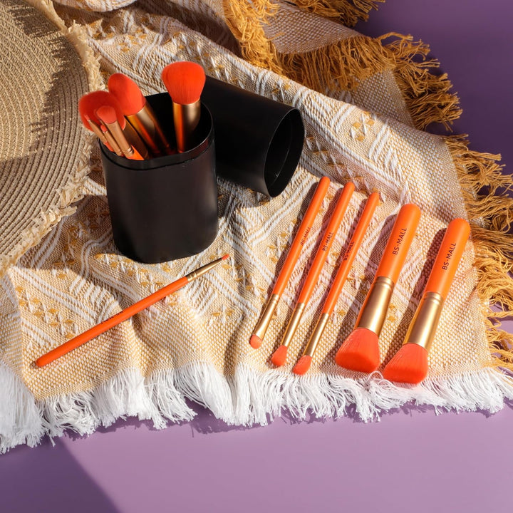 Makeup Brushes Premium Synthetic Foundation Powder Concealers Eye Shadows 14 Pcs Purple for Makeup Beginner or Professional with Travel Case