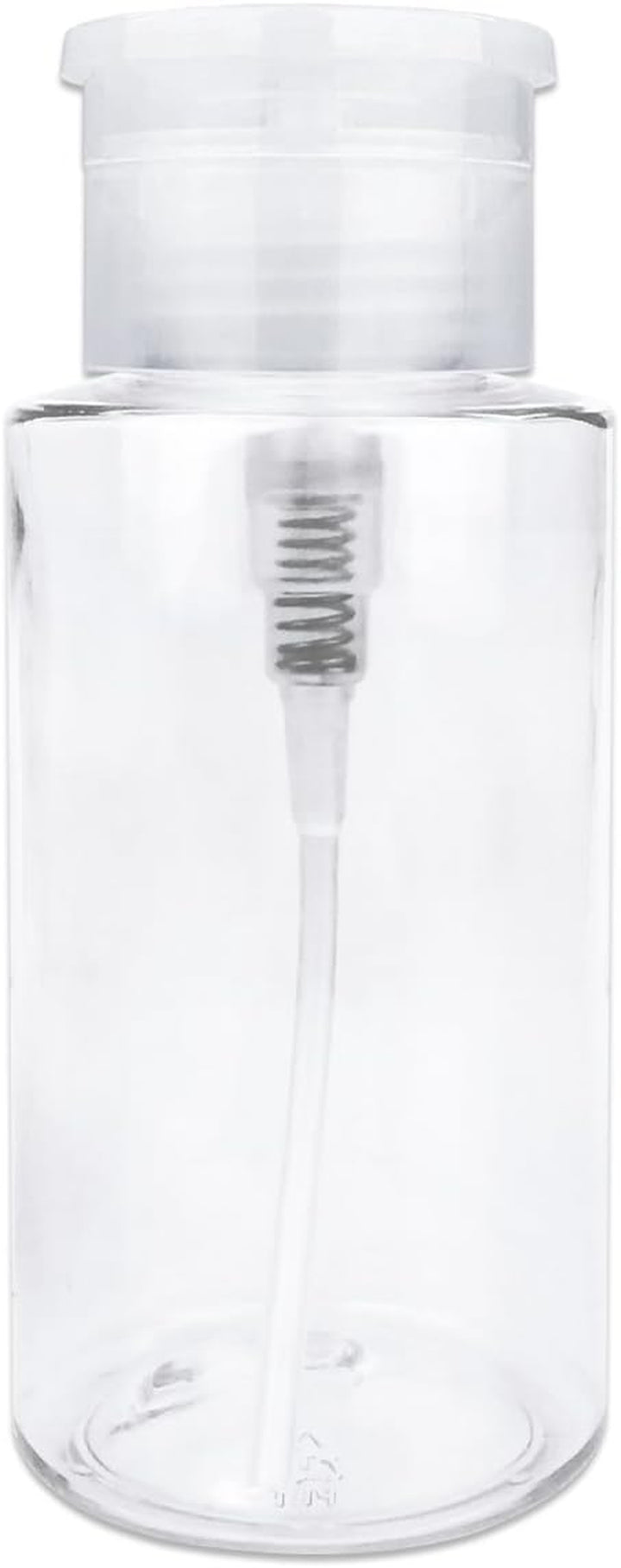 9Oz Gray with Word Imprint Push down Pump Dispenser Empty Refillerable Bottle with Flip Top Cap - for Nail Polish, Travel, Cosmetics Packaging