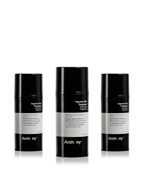 Ingrown Hair Treatment for Men, Gel Solution to Calm Razor Burn, Scar and Redness Eliminator, Bump Removal, 3 Fl Oz, Pack of 3