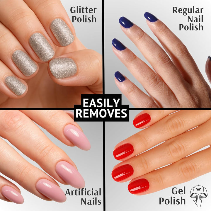 100% Acetone Gel Nail Polish Remover - Gel Polish Remover for Nails | Acetone Nail Polish Remover for Nails for Removal of Glue, Gel, Acrylic & Dip | Gel Polish Remover, 8 Fl Oz