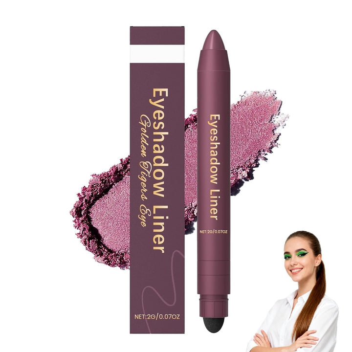 Shadow Liner Duo Plum: 2-In-1 Waterproof Eyeliner & Eyeshadow Stick, Smooth & Easy to Apply for Smoky or Natural Looks 6 Colors (2PCS-D)