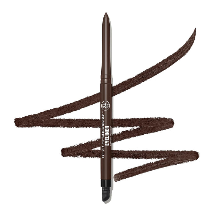Colorstay Pencil Waterproof Eyeliner, Smudge-Proof, Eye Makeup with Built-In Sharpener, 202 Black Brown, 0.01 Oz
