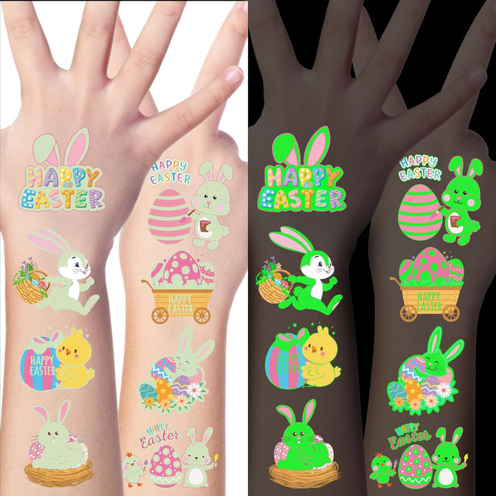 145 Styles Halloween Tattoos for Kids, 12PCS Halloween Luminous Tattoos, Glow in Dark Ghosts Pumpkin Fake Temporary Tattoos Stickers Bulk for Trick or Treat Party Decorations Accessories Supplies