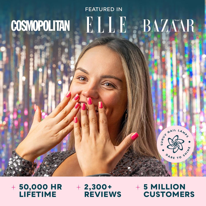 SUN3 Professional UV Light for Gel Nails, LED Nail Lamp for Gel Polish with 4-Timer and Sensor, 39 PCS LED Beads, UV Dryer for Salon Home Gift for Woman Mom Girl