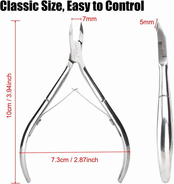 4 Packs Upgraded Cuticle Trimmer Kit, Sharp Dead Skin Clipper, Labor-Saving Cuticula Remover for Fingernail Toenail, Manicure Pedicure Tool for Women Men, 5Mm Jaw